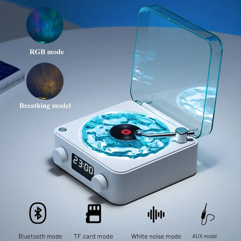 Mini Retro RGB Vinyl - White Noise Bluetooth Speaker