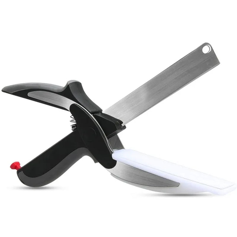 Separable Stainless Steel Barbecue Steak Cutting Shear Household Vegetable Scissors 2 in 1 Multi Kitchen Tool Fruit Knife